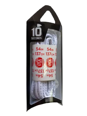 10 Seconds ® Reflexall ® Athletic Oval Laces | White Reflective