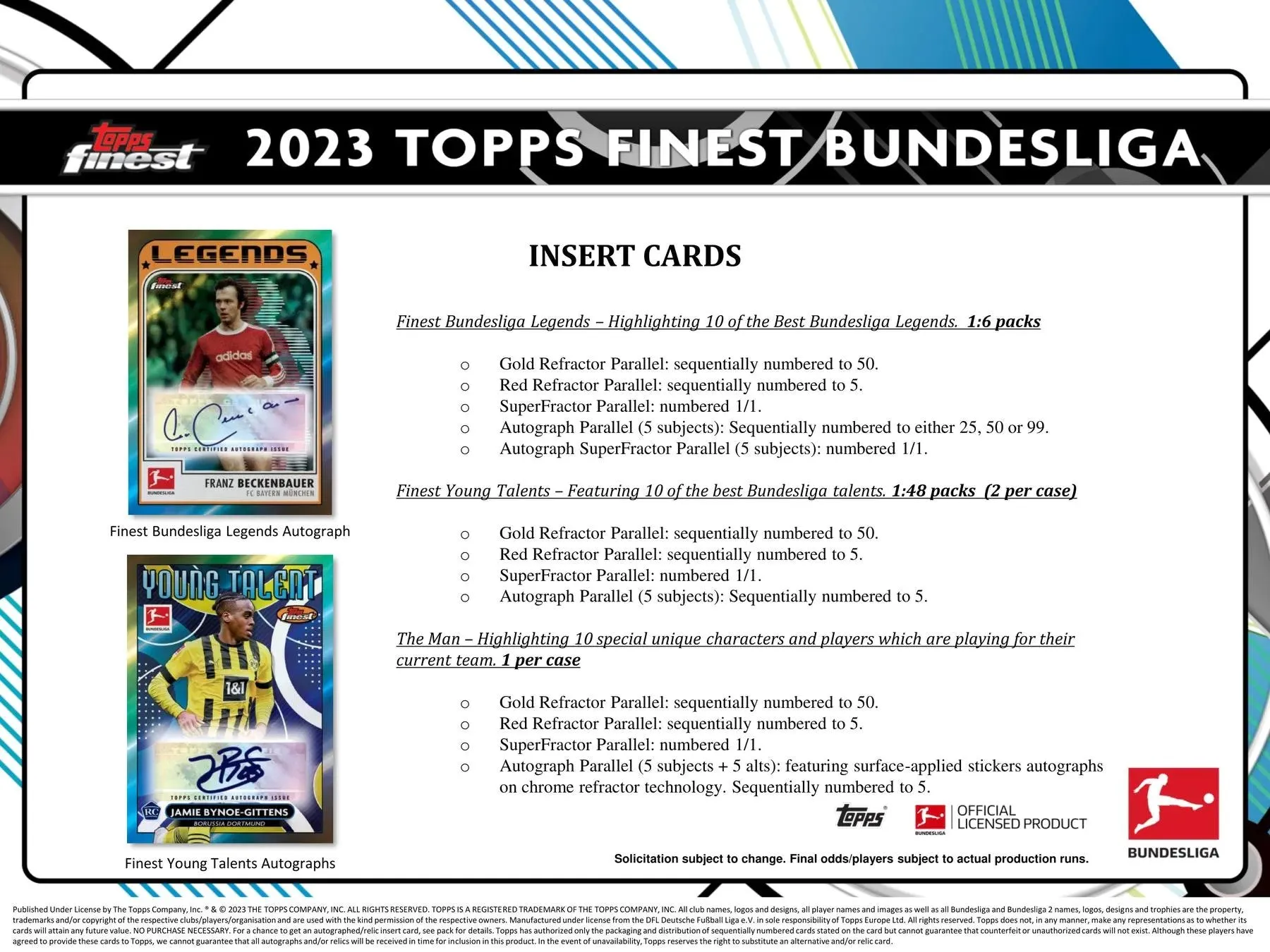 2022-23 Topps Finest Bundesliga Soccer Hobby Box