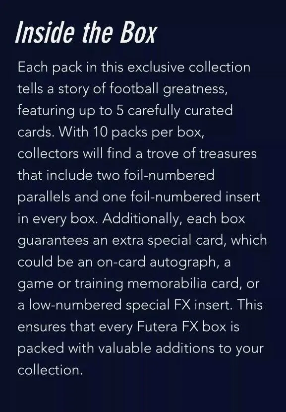 2024 Futera World Football (Soccer) FX Hobby Box