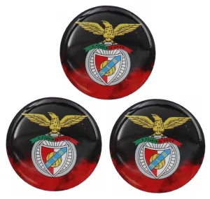 2" SL Benfica Resin Domed 3D Decal Car Sticker, Set of 3