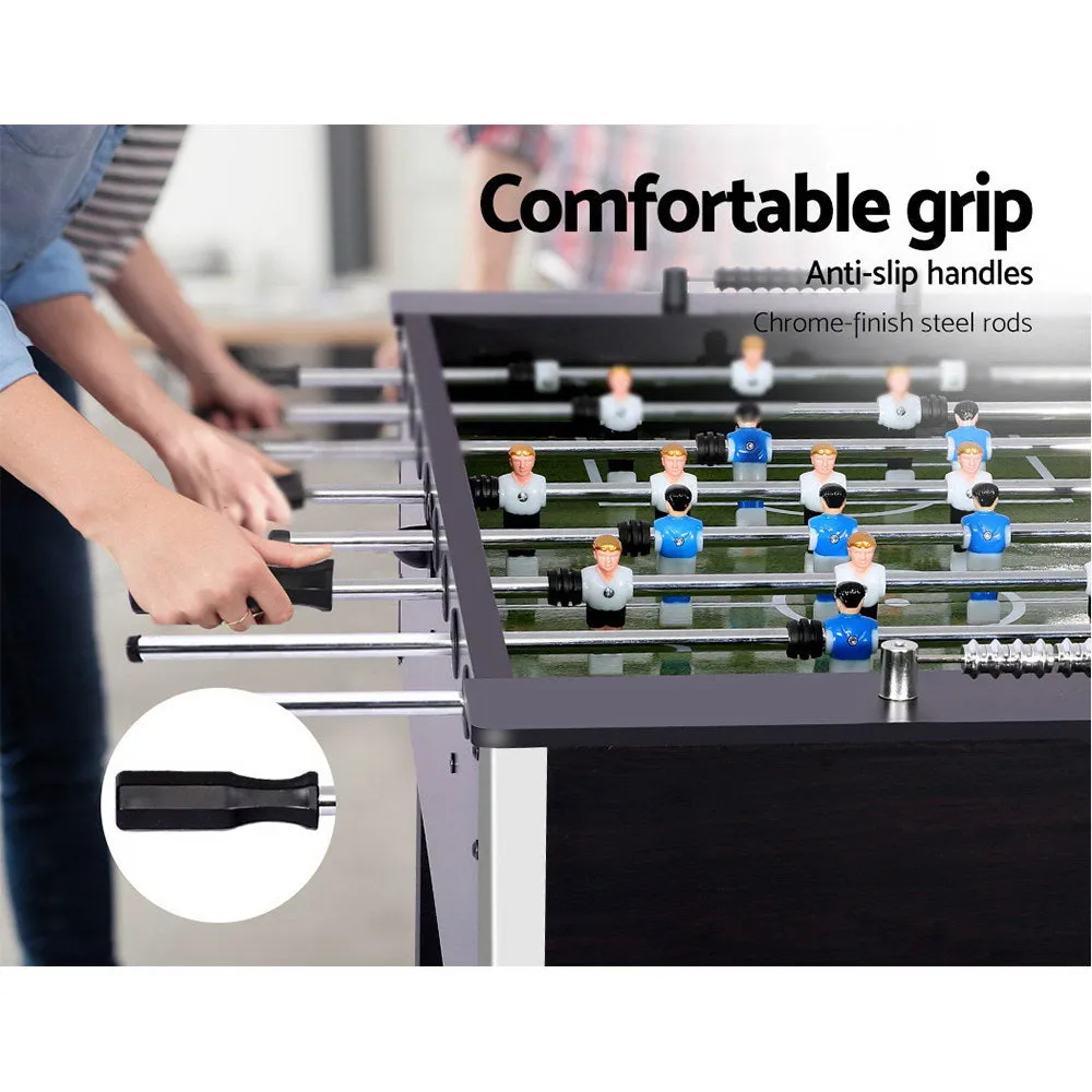 5FT MDF Soccer Table Foosball Game Anti-Slip Handles - Black