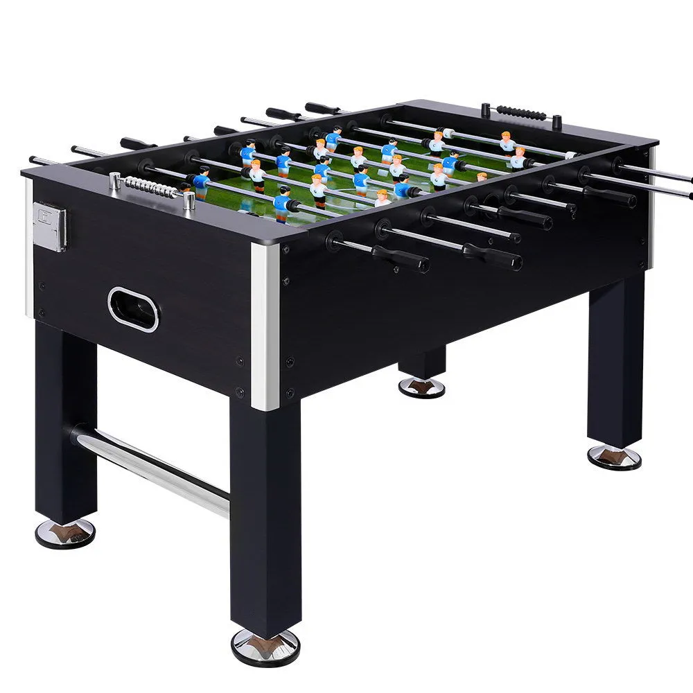 5FT MDF Soccer Table Foosball Game Anti-Slip Handles - Black