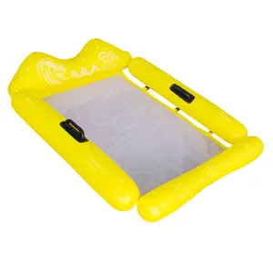 78x110x15cm Water Floating Hammock Inflatable Floating Bed Deck Chair Swimming Ring(Yellow)