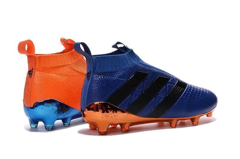 Adidas ACE 16  Purecontrol FG/AG Soccer Cleats Dark Blue Orange Black