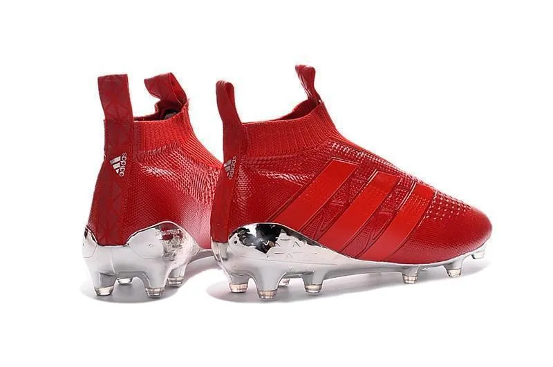 Adidas ACE 16  Purecontrol FG/AG Soccer Cleats Red Silver