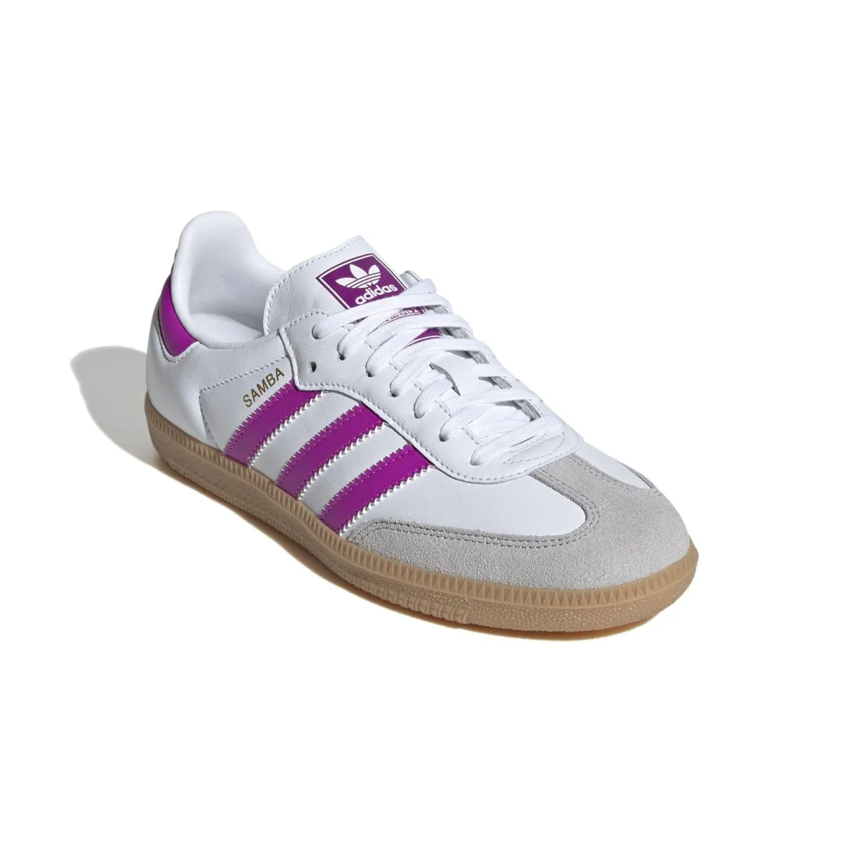 Adidas Kid's (Preschool) Samba OG Cloud White/Purple Burst/Gum