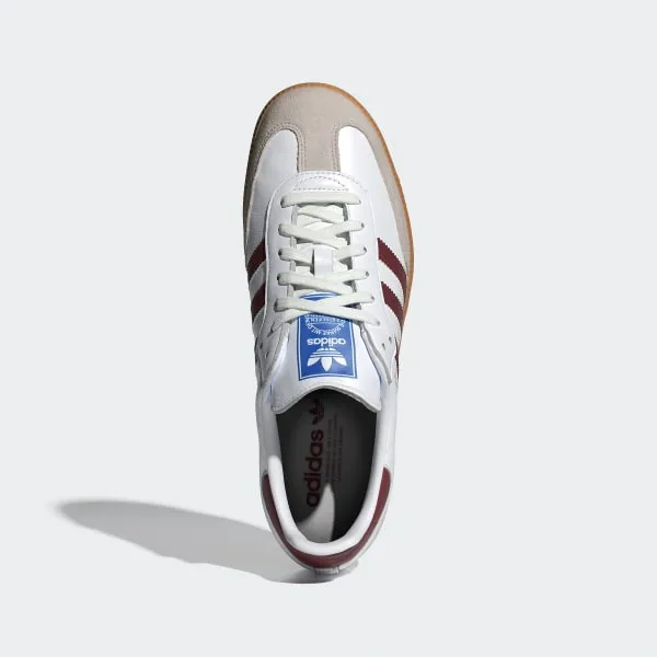 Adidas Men's Samba OG Shoes - Cloud White / Collegiate Burgundy / Gum