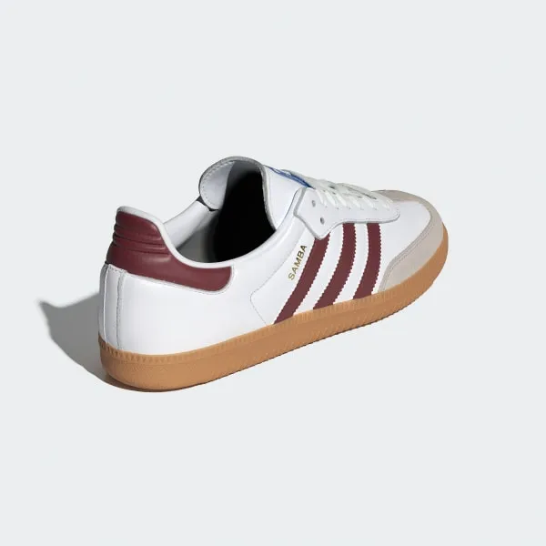 Adidas Men's Samba OG Shoes - Cloud White / Collegiate Burgundy / Gum