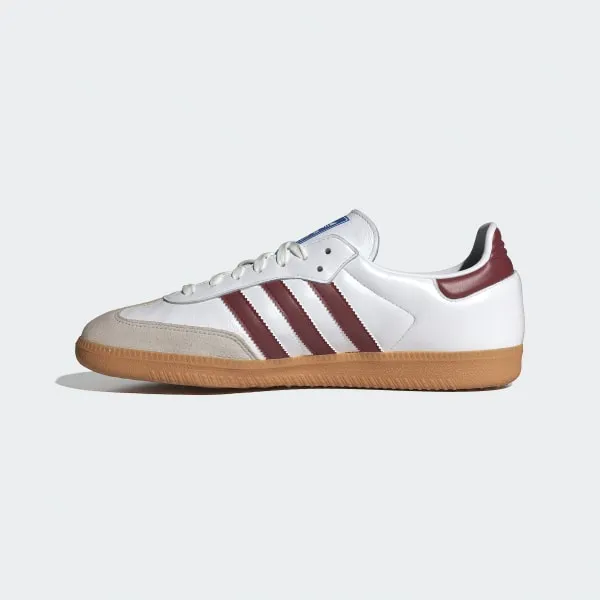 Adidas Men's Samba OG Shoes - Cloud White / Collegiate Burgundy / Gum