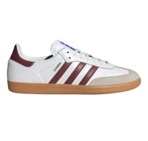 Adidas Men's Samba OG Shoes - Cloud White / Collegiate Burgundy / Gum