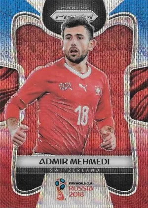 Admir Mehmedi, Blue & Red Refractor, 2018 Panini Prizm World Cup Soccer