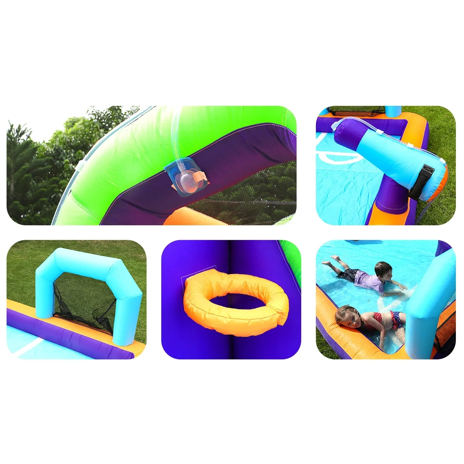 AirMyFun Inflatable Water Slide Kids Bounce House Jumping Castle Play Pool Gift