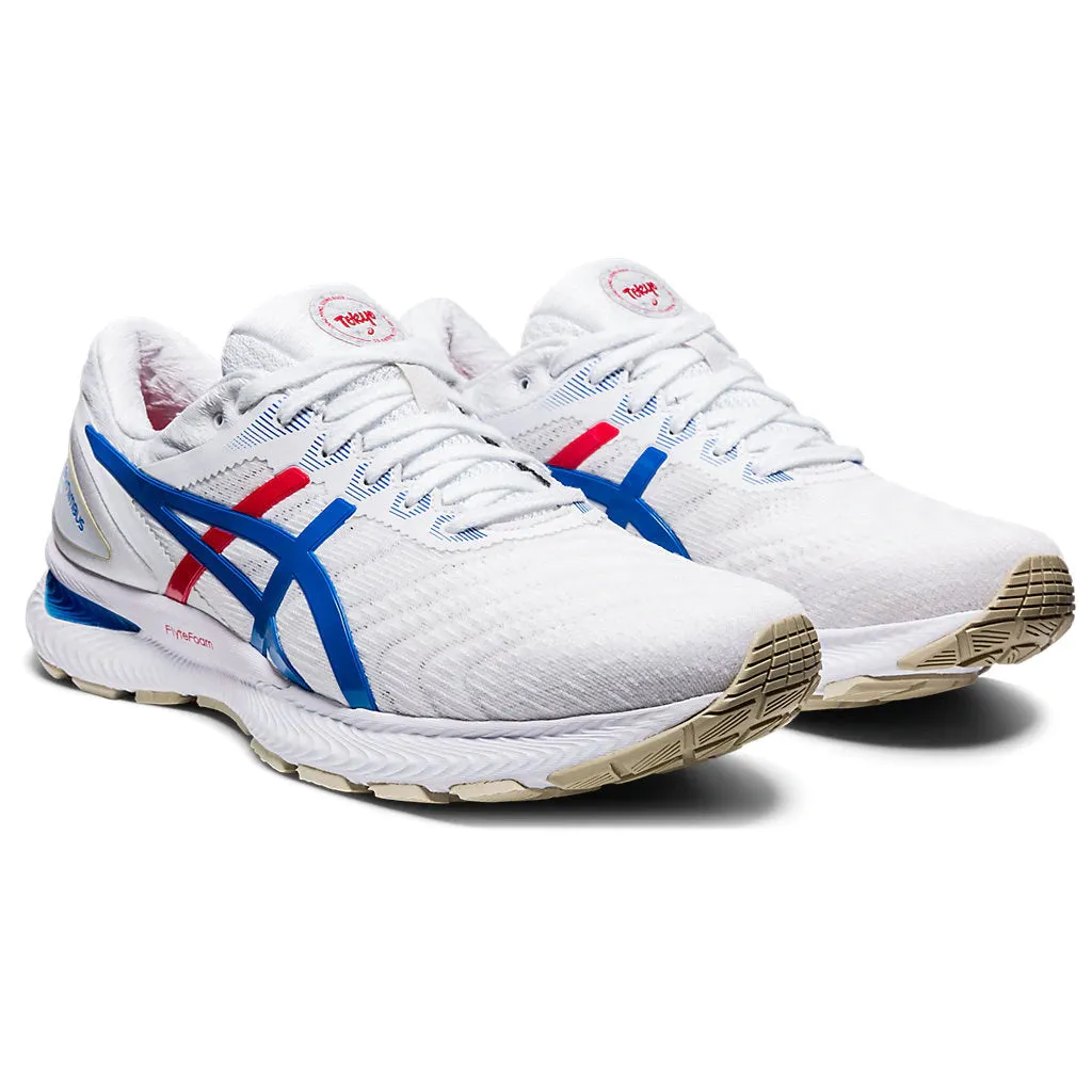 Asics Gel Nimbus 22 Retro Tokyo White Blue Mens Running Shoes