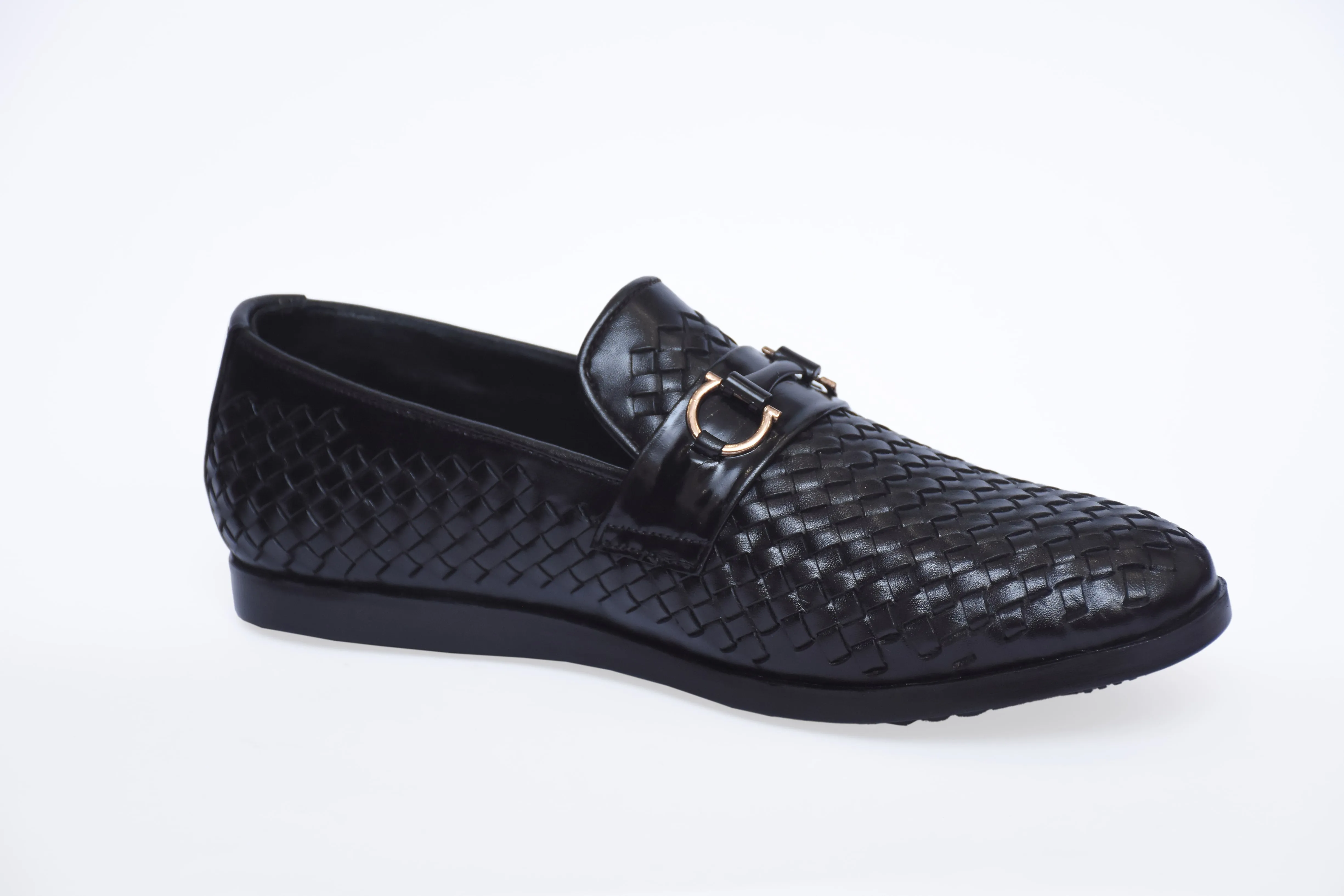 Bali Black Woven RUBBER SOLE