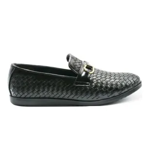 Bali Black Woven RUBBER SOLE