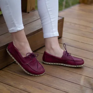 Barefoot Minimalist Shoes Burgundy for Women