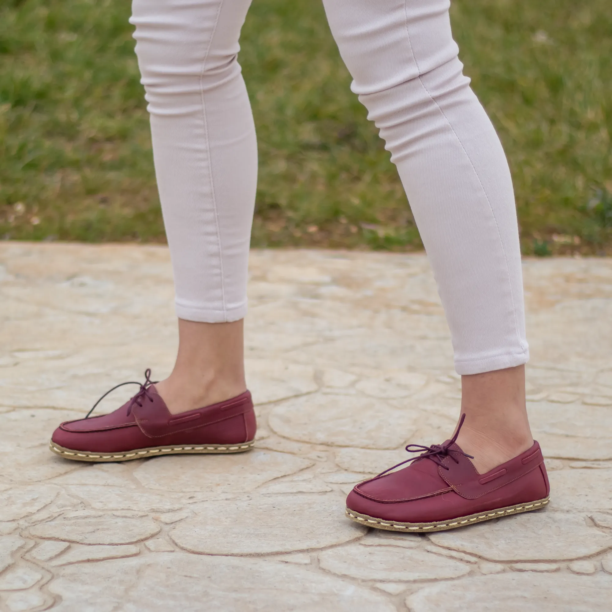 Barefoot Minimalist Shoes Burgundy for Women