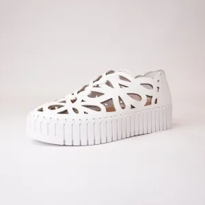 Bello White Leather Sneakers