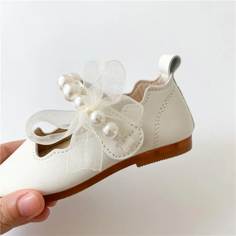 Black Pearl -  Girls Party Shoes , Girl Princess Shoes, Flower Girl Shoes