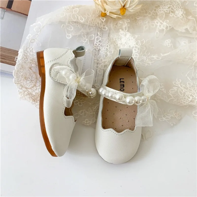 Black Pearl -  Girls Party Shoes , Girl Princess Shoes, Flower Girl Shoes