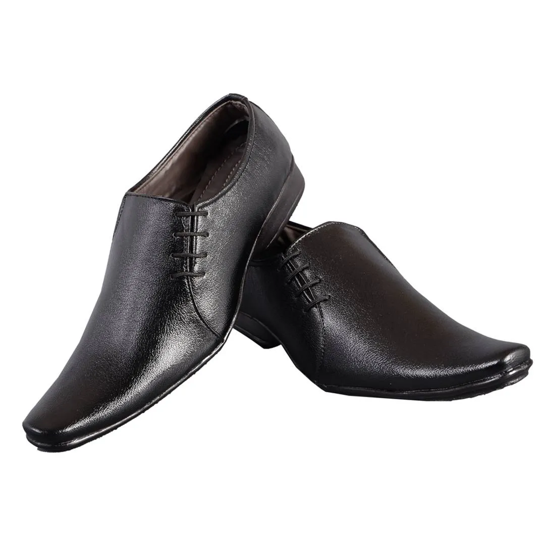 Black Slip-on Synthetic Party Wear /Formal Shoes