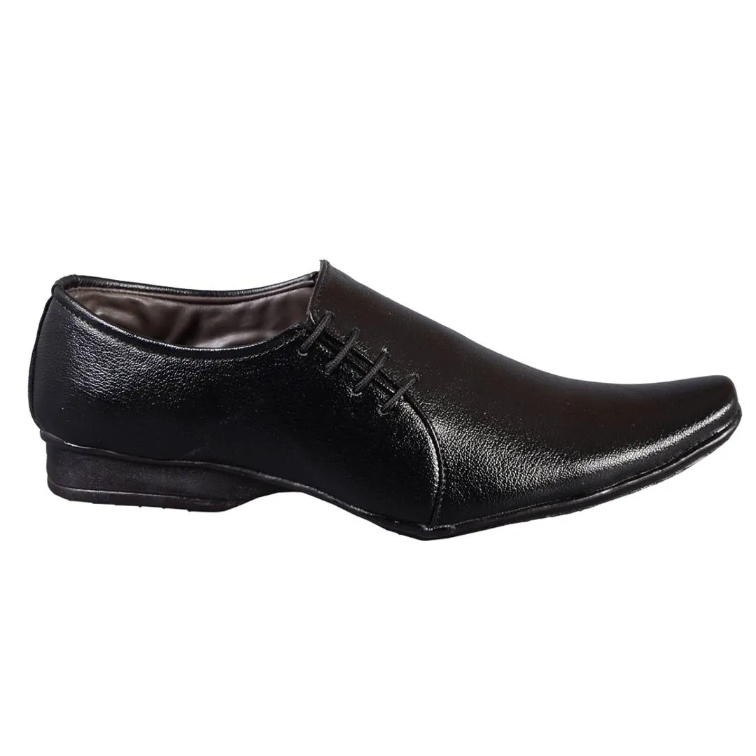 Black Slip-on Synthetic Party Wear /Formal Shoes