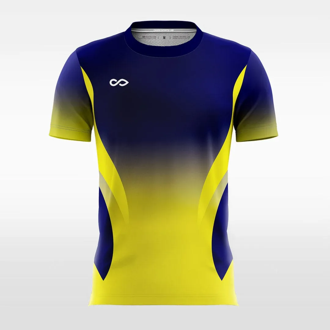 Blue and Yellow Gradient - Custom Kids Soccer Jerseys Design