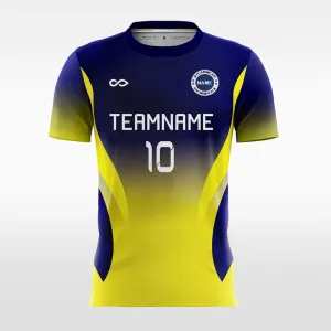 Blue and Yellow Gradient - Custom Kids Soccer Jerseys Design