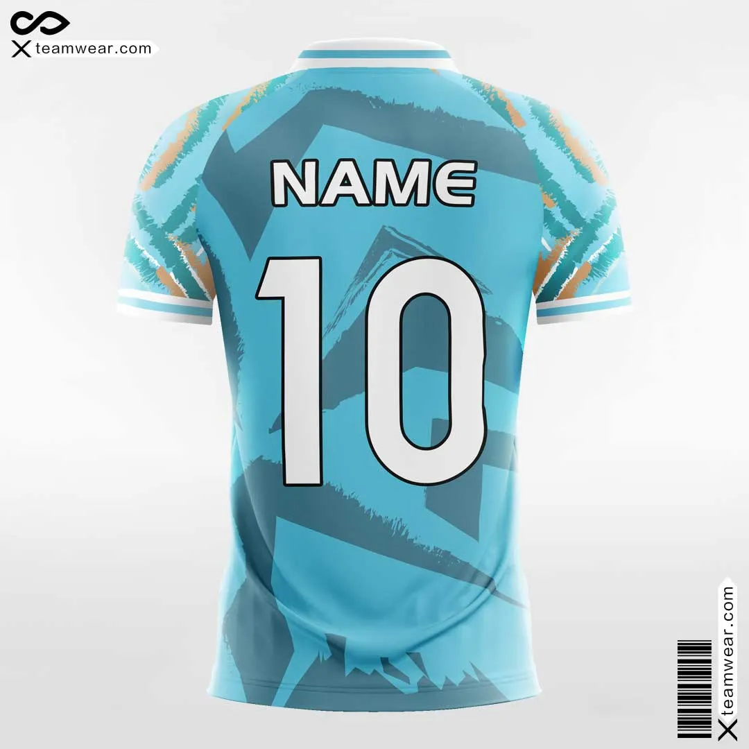 Blue Graphic - Custom Womens Soccer Jerseys Geo Print Design