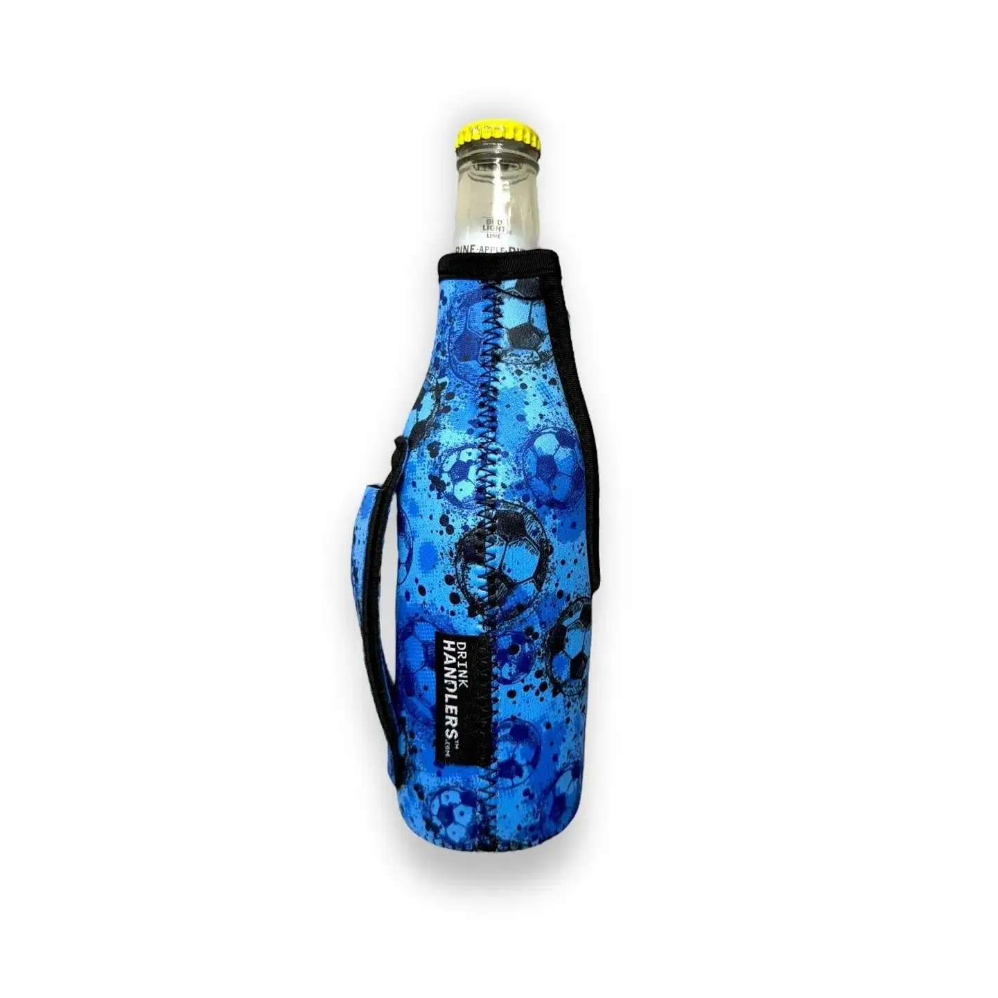 Blue Soccer 12oz Bottleneck Handler