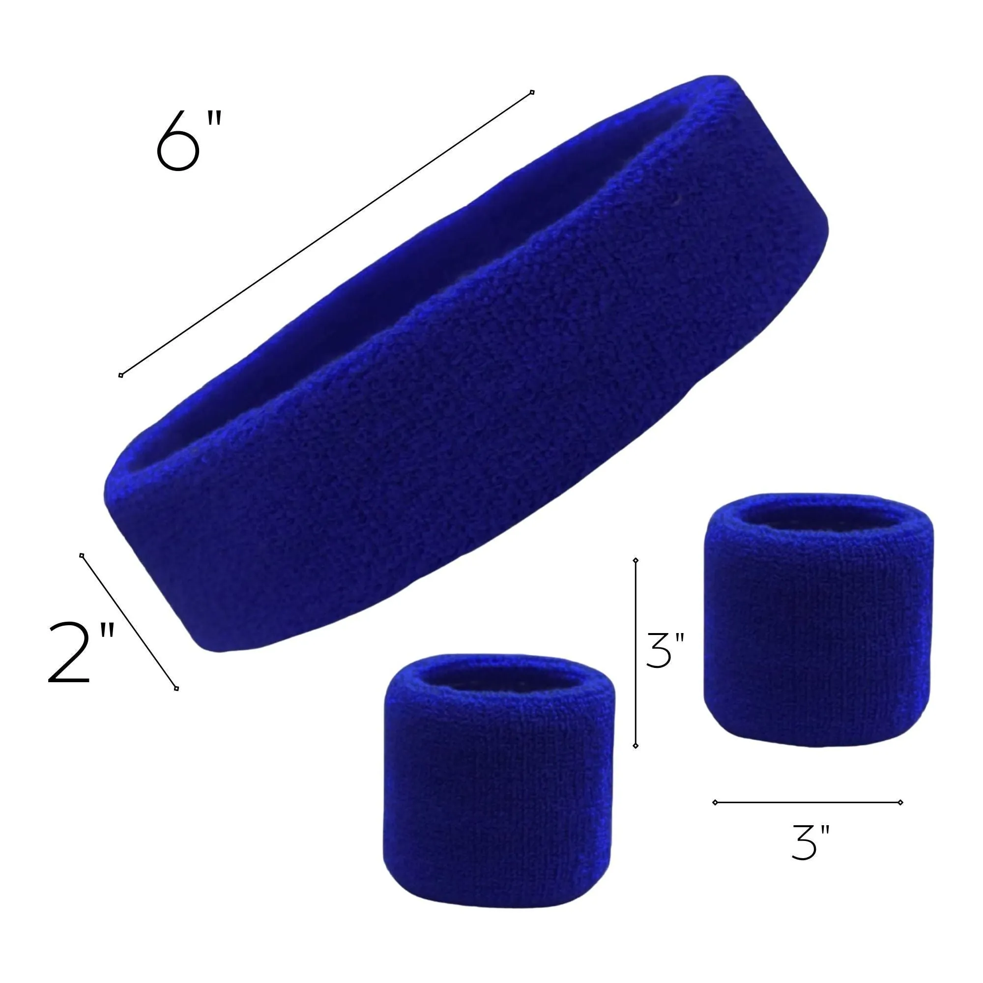 Blue Sweatband Set