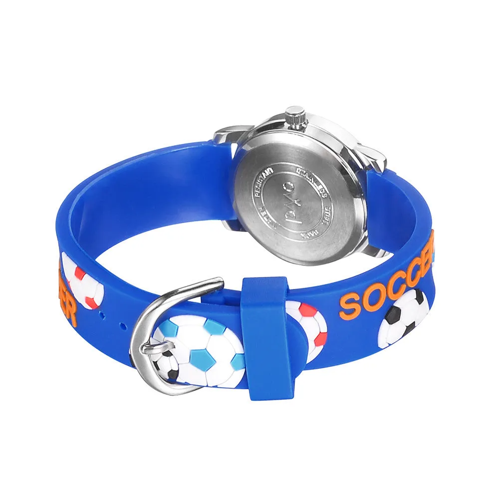 Boys Analog Watch - Blue Soccer