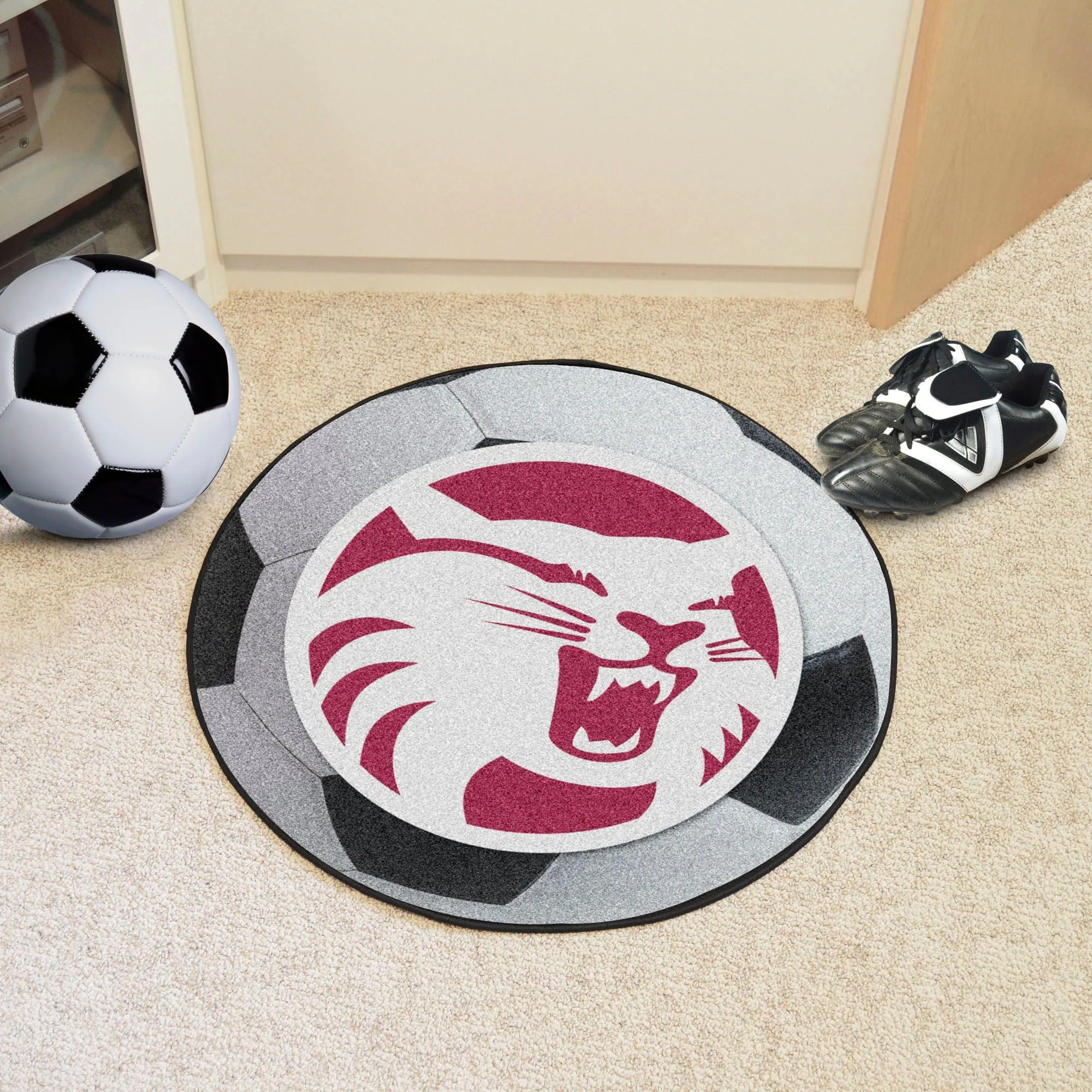 Cal State - Chico Wildcats Soccer Ball Rug - 27in. Diameter