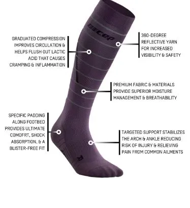 CEP Reflective Tall Compression Socks Men