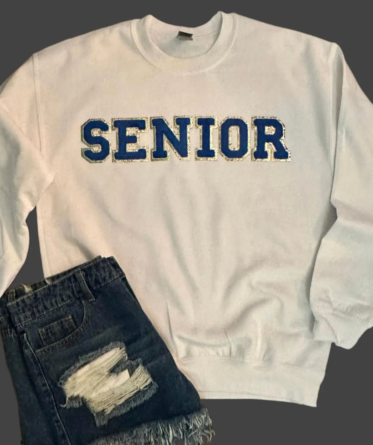 Chenille Patch SENIOR Sweatshirt