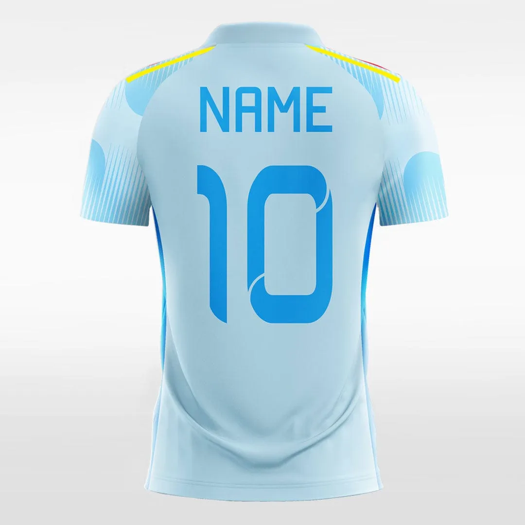 Classic Water-Drip - Custom Kids Soccer Jerseys Blue Design