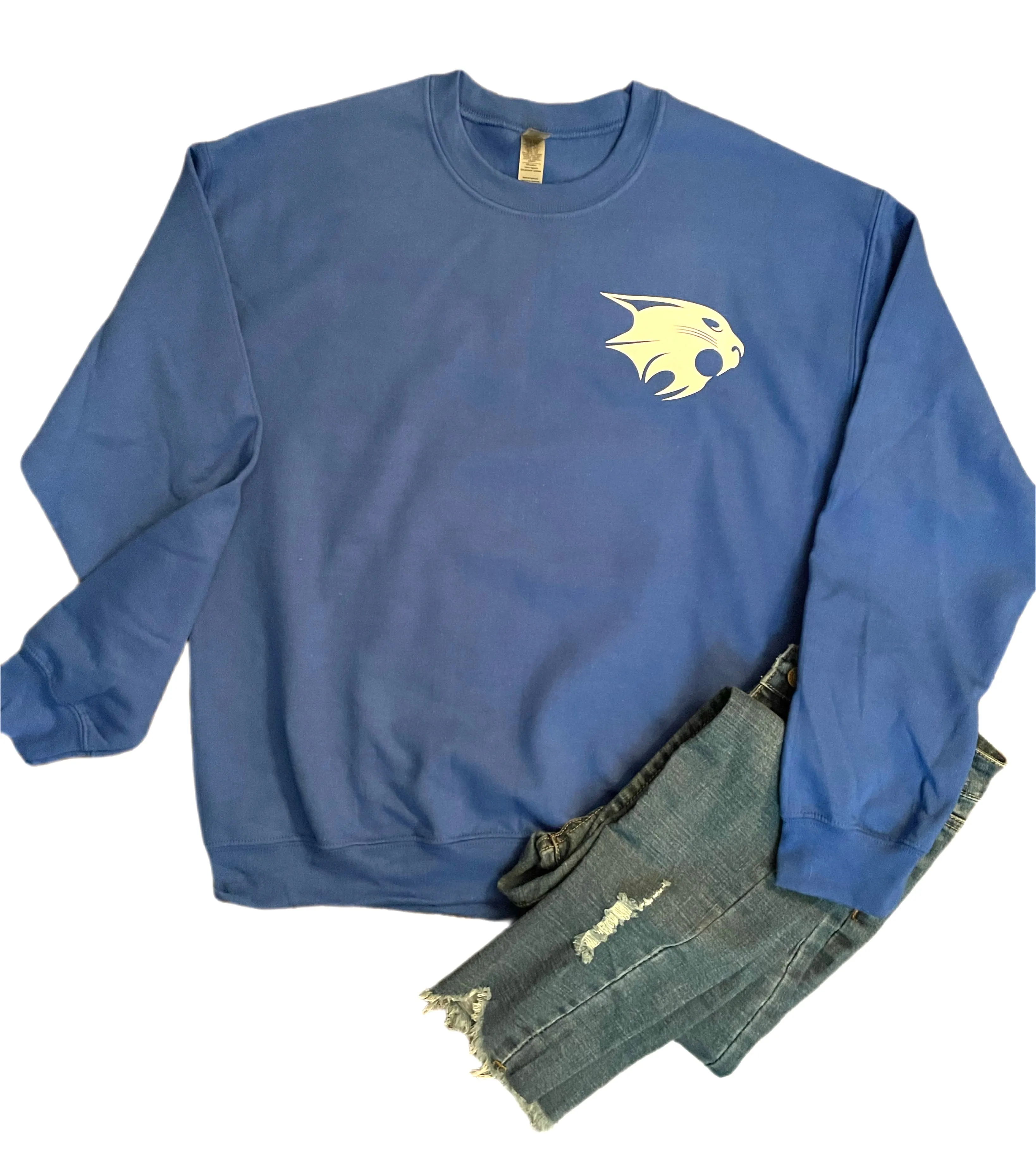 Coming & Goin’ Bobcat Sweatshirt (Black or Royal)