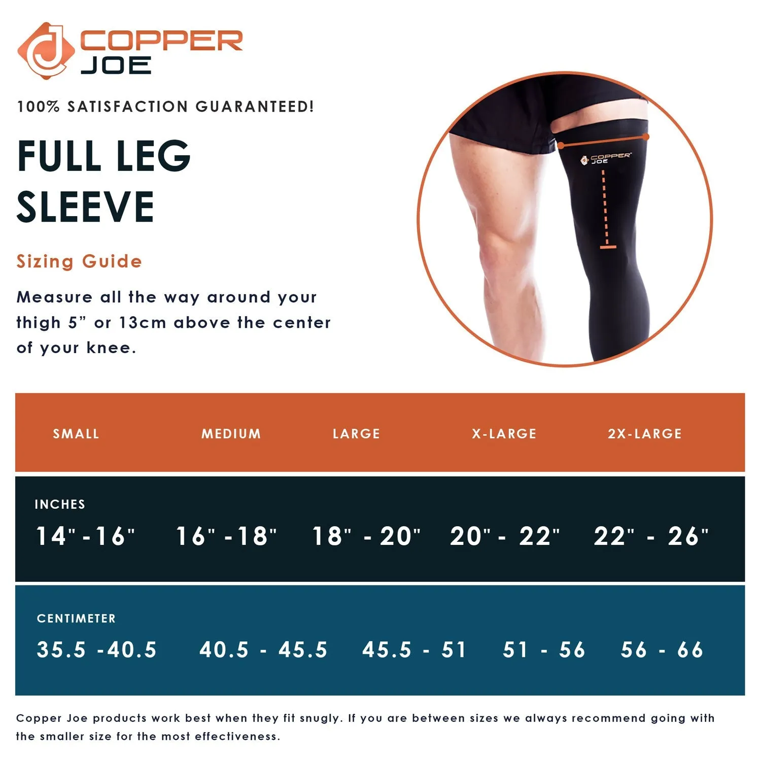 Copper Joe Full Leg Compression Sleeve