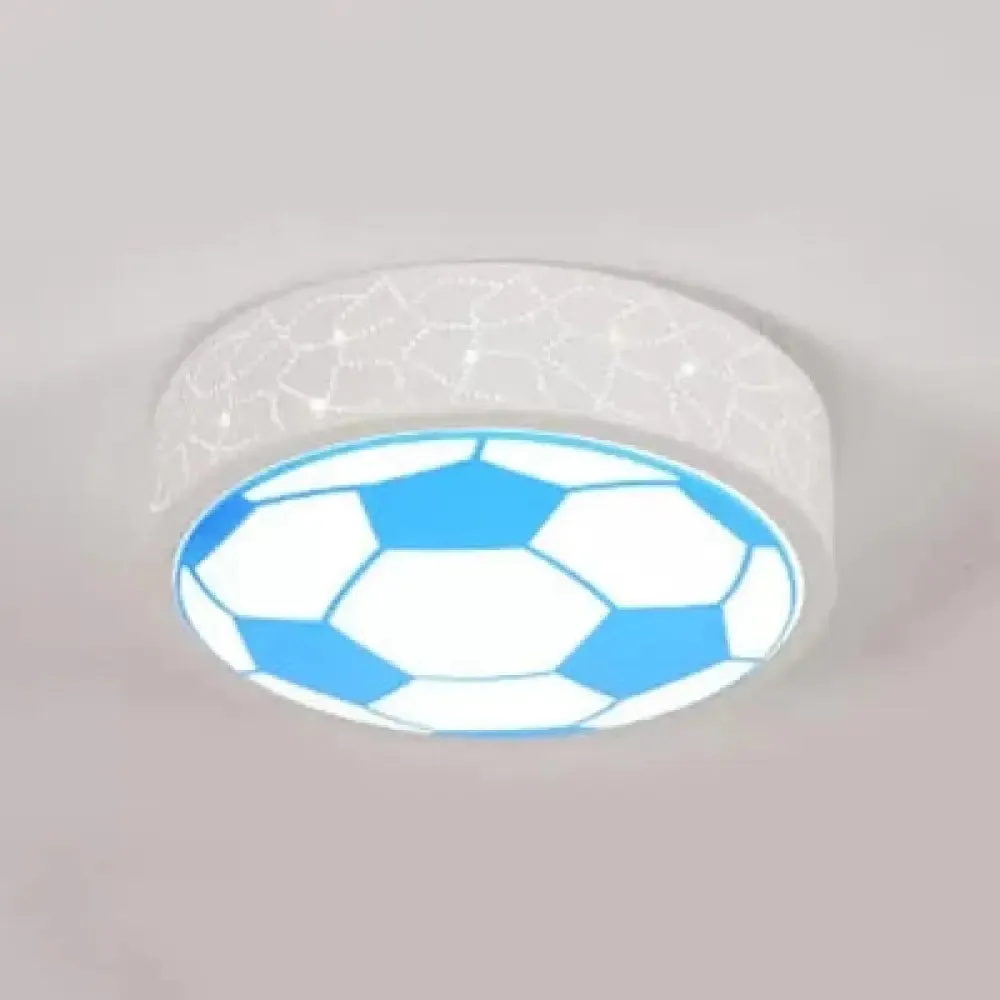 Creative Metal Soccer Ceiling Light for Kids Bedroom and Bathroom - Flush Mount Sport Lighting