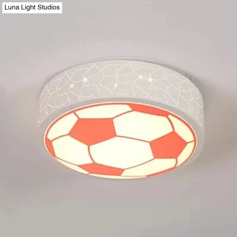 Creative Metal Soccer Ceiling Light for Kids Bedroom and Bathroom - Flush Mount Sport Lighting