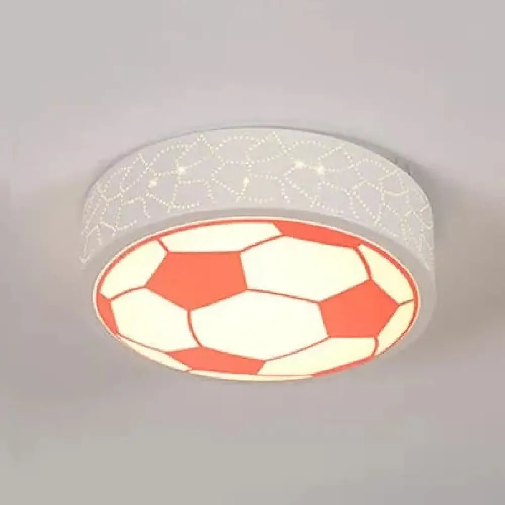 Creative Metal Soccer Ceiling Light for Kids Bedroom and Bathroom - Flush Mount Sport Lighting