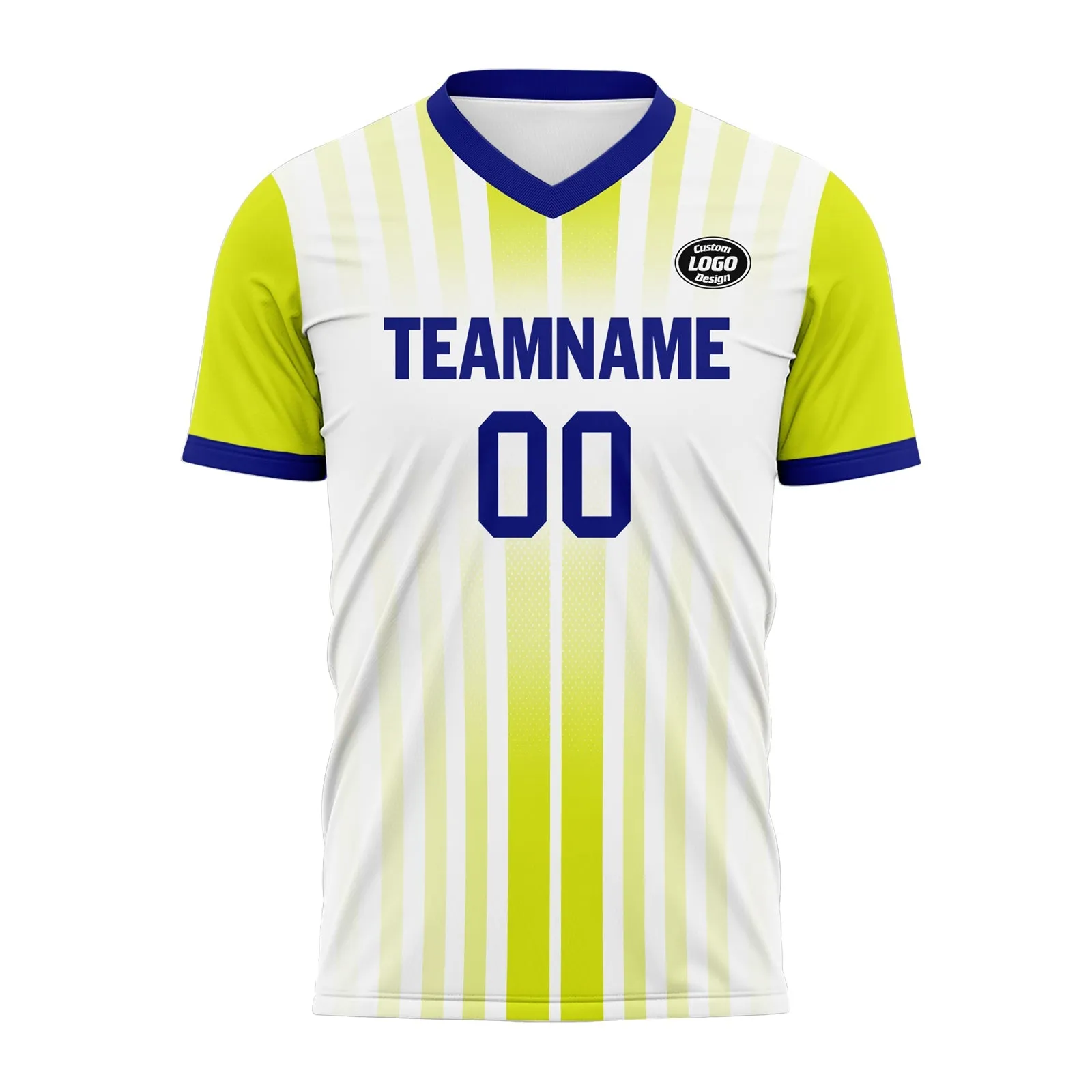 Custom White Yellow Soccer Sets Jersey Personalized SCJ101-D020131-8