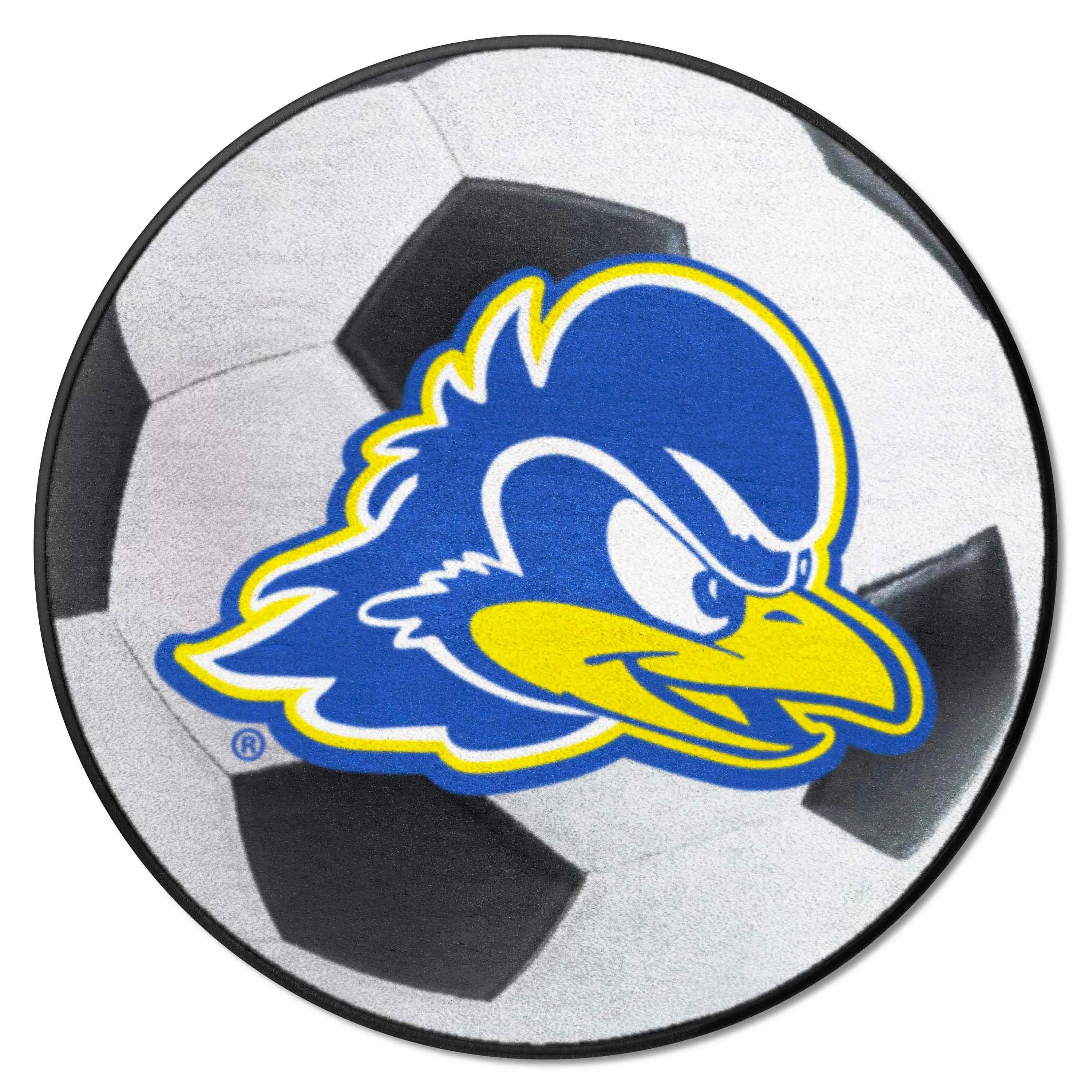 Delaware Blue Hens Soccer Ball Rug - 27in. Diameter