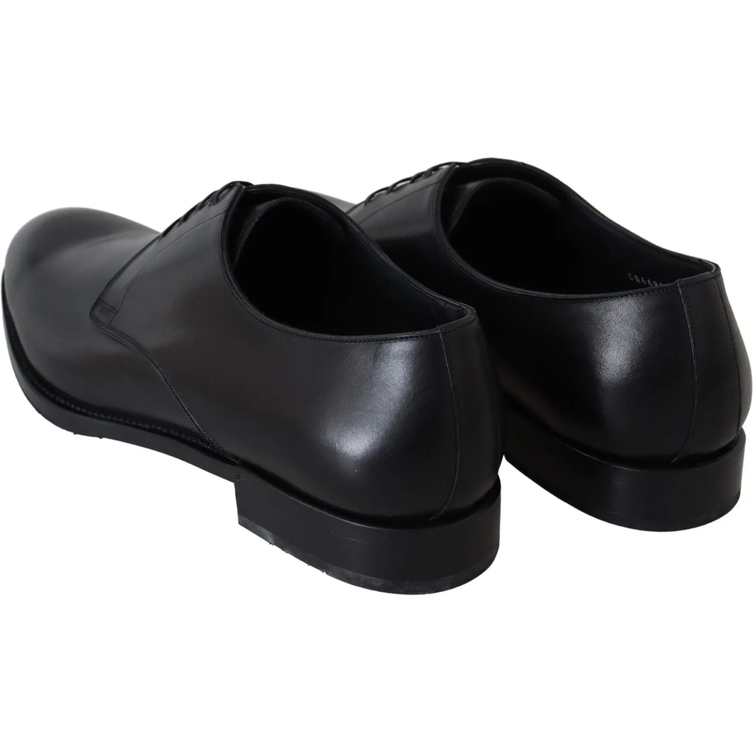 Dolce & Gabbana Elegant Black Leather Derby Dress Shoes