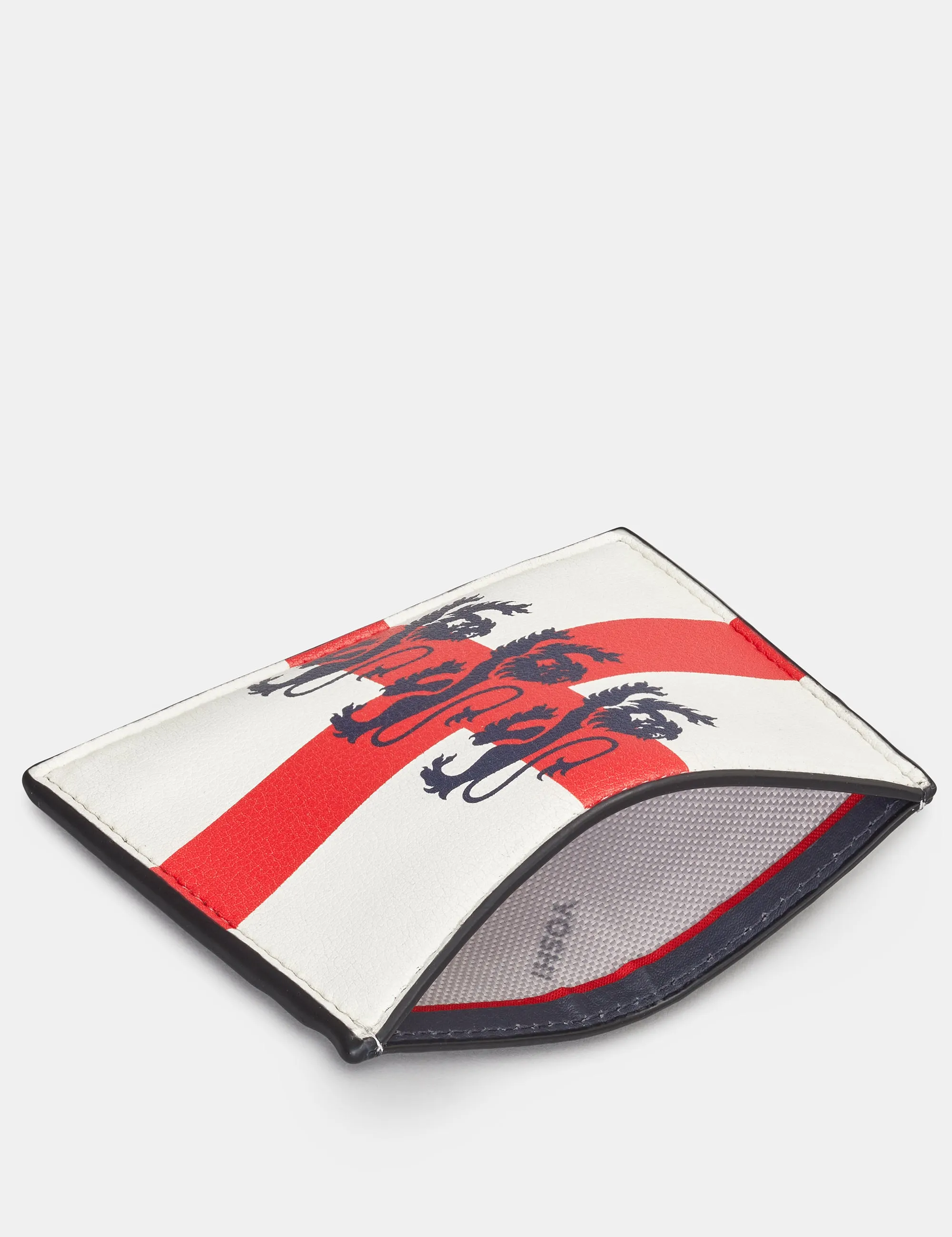 England Legends Three Lions Leather Card Holder