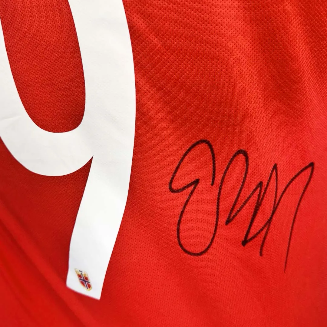 Erling Haaland Signed Norway Red Soccer Jersey (JSA)