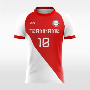 Fashion Split - Women Custom Soccer Jerseys Design Red White