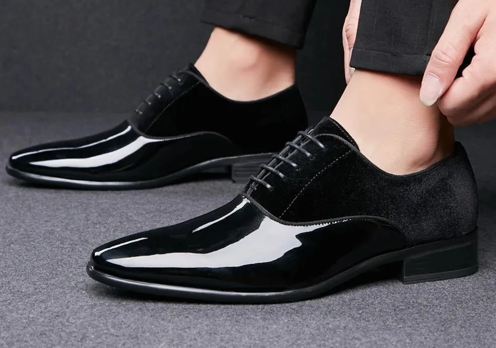 Fashionable Velvet Design Formal Shoes For Party And Casual Wear-JonasParamount