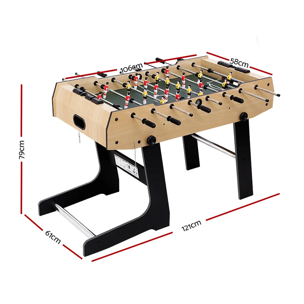 Foldable 4FT Soccer Table w/ Chrome Steel Rods and Score Counter