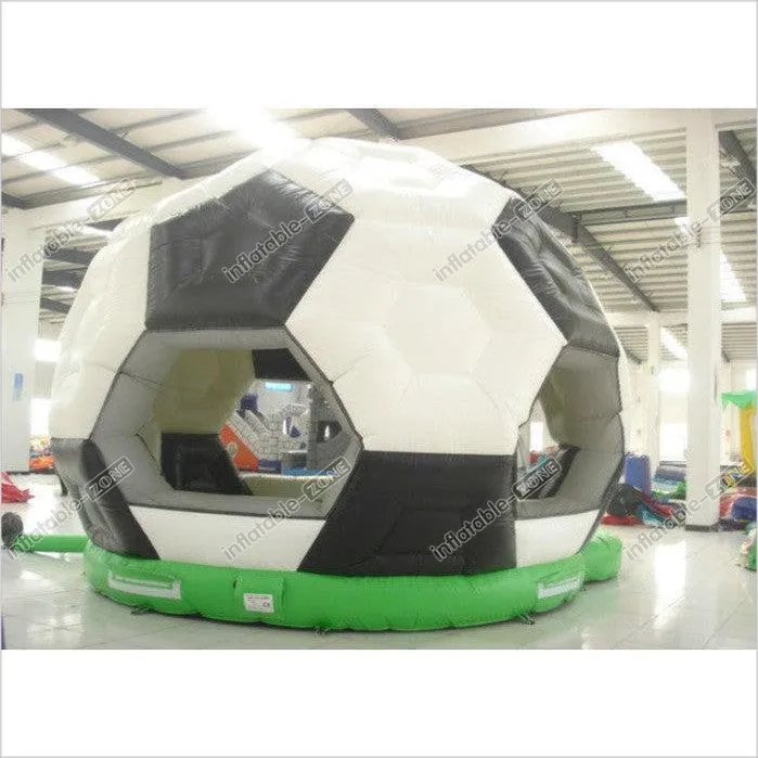 Football Bounce Round Bounce House , Soft Inside Bounce House Fire Resistance